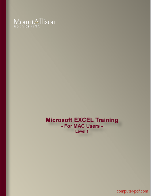 learn excel 2016 for os x pdf